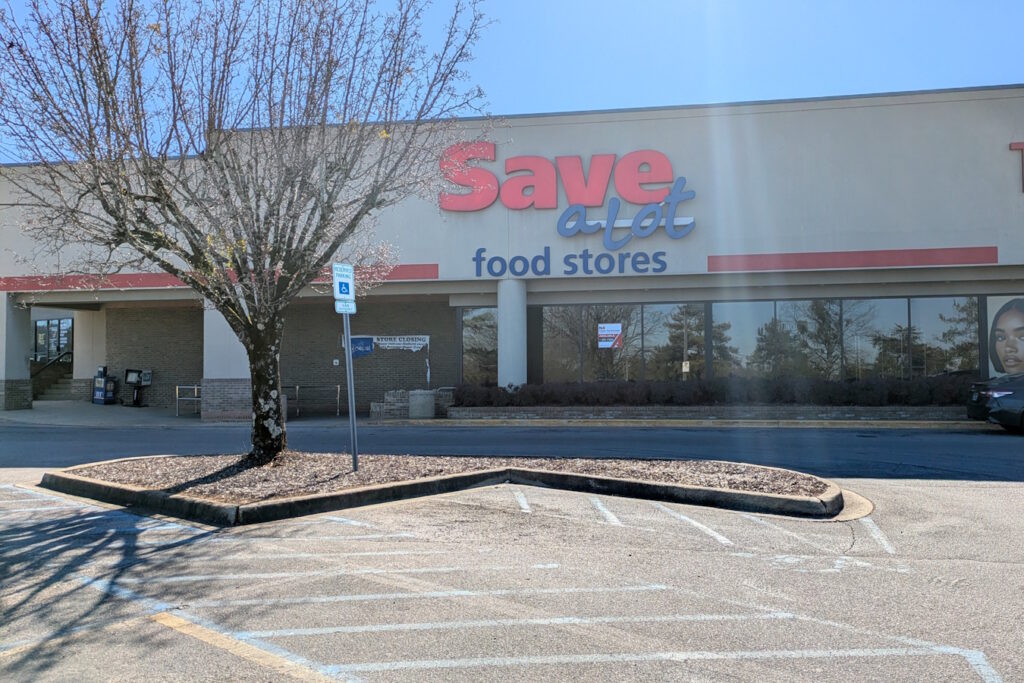 The site of the former Save A Lot location at Heritage Town Center taken Jan. 22, 2025.