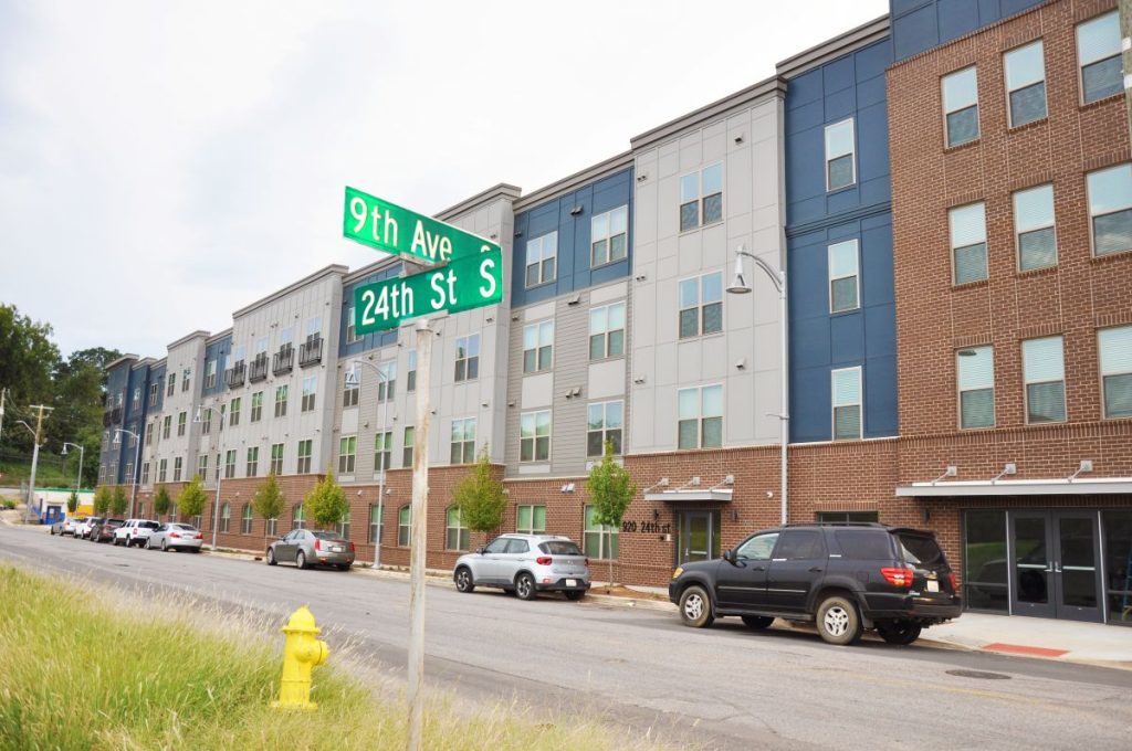 The project to tear down part of the old Southtown Court housing and build new low-income apartments is one of many that have received federal funding through the city of Birmingham. (Photo by Olivia McMurrey)