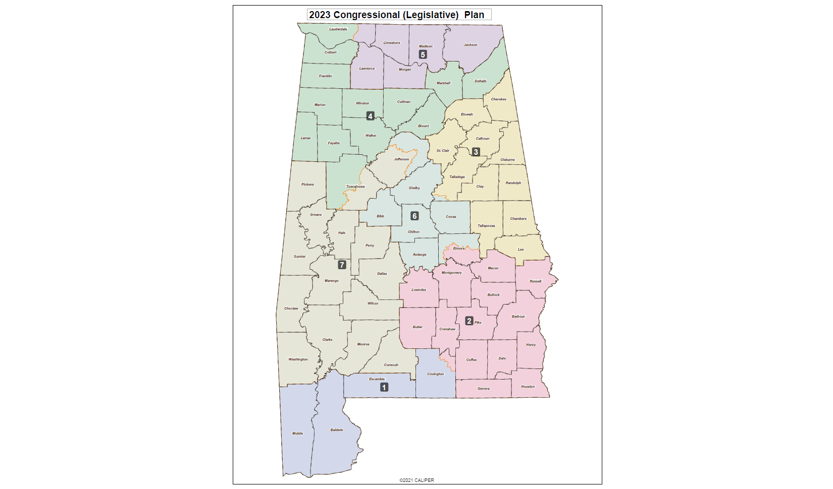 Federal congressional map approved by the U.S. Supreme Court on Jun. 2, 2026.
